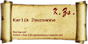 Karlik Zsuzsanna névjegykártya