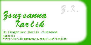 zsuzsanna karlik business card